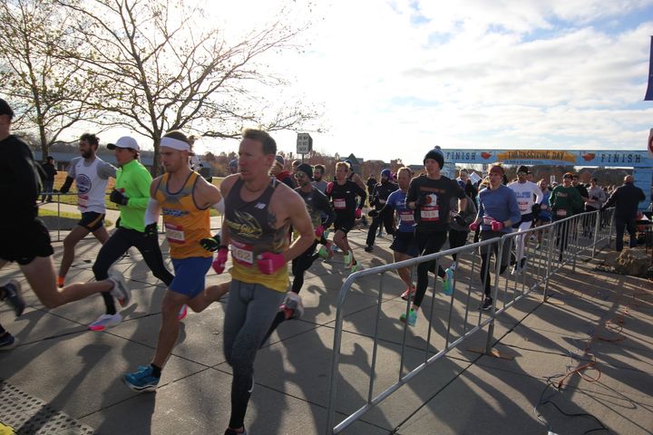 SportKC's tweet photo. Ready – Set – Gobble! 🦃
We’re so thankful our participants gathered their family & friends to earn that #ThanksgivingDay feast this morning with us here at @TMobile campus!
#finishtofeast #tday5K https://t.co/C3XWwClkPE