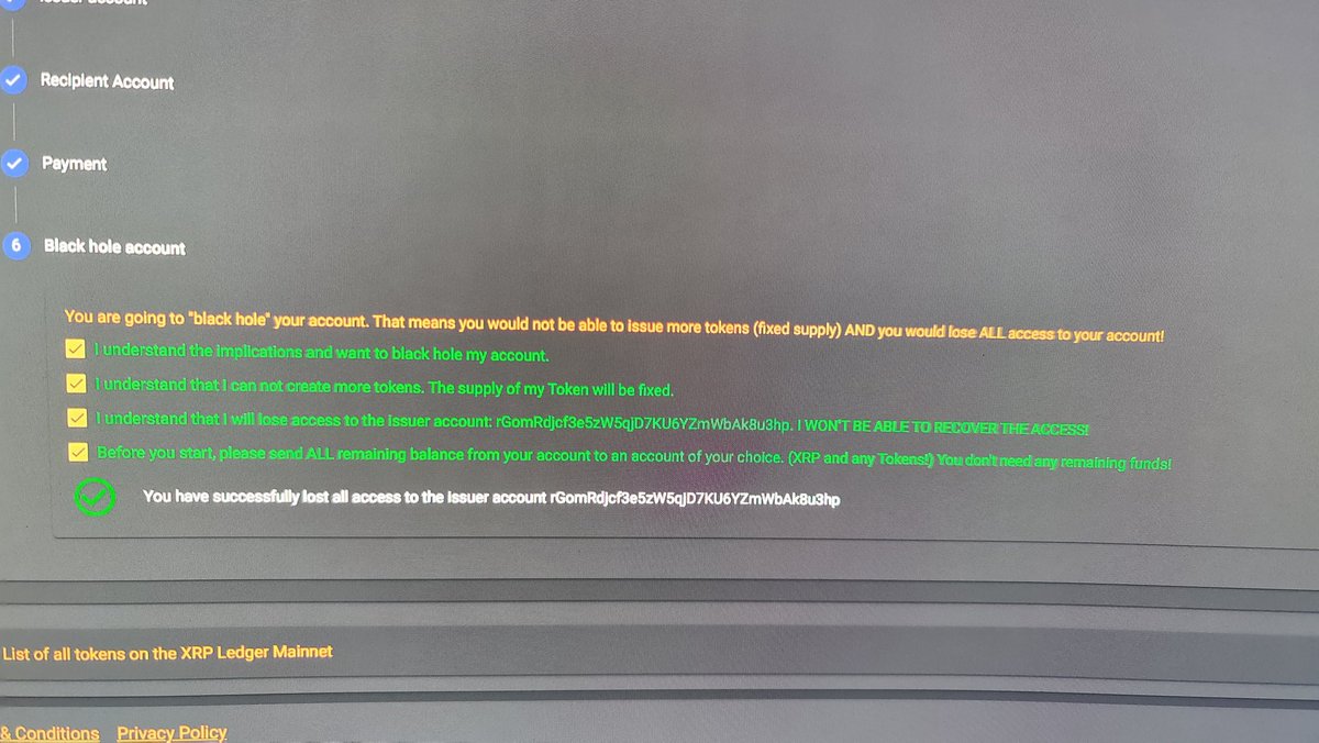 Just to confirm with every Happy Cat! The Issuer Account HAS BEEN BLACK HOLED! 😺