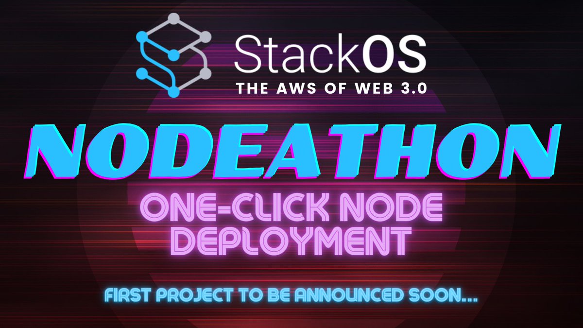 StackAI_xyz's tweet photo. Nodes are a hot topic.. Setting one up can be a tough task.. Time for change! Introducing the StackOS Nodeathon!💎

In collaboration with various size projects, their #nodes will be added to our App Store making them 1click deployable and #unstoppable💥

💡https://t.co/Mblk5hDAT8 https://t.co/n7mr1ojSzo
