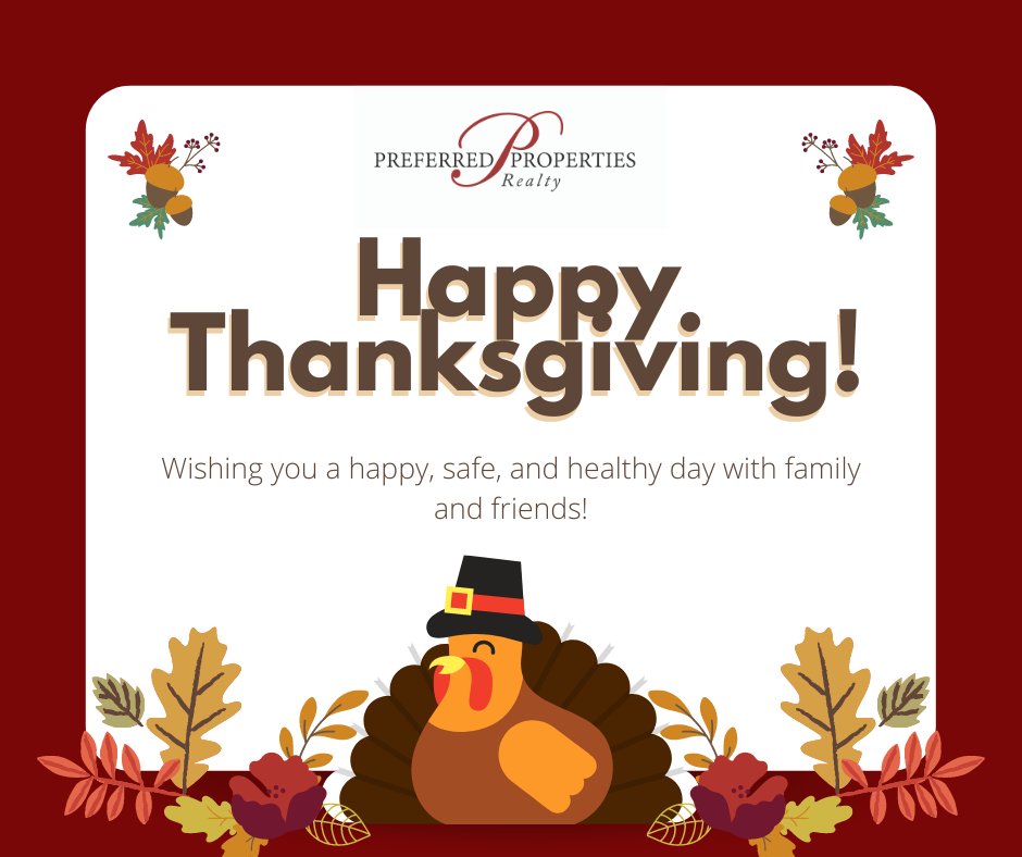 Happy Thanksgiving to all! We hope you have a wonderful day with your loved ones. 

We have so much to be grateful for this year at Preferred Properties!

#Thanksgiving2021 #Thanksgiving #grateful #realestate #southshorema #southshoremarealestate