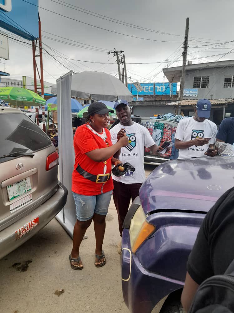 BWLawal's tweet photo. #LearnAM storms Computer Village, Ikeja Lagos. No better way to reach the people that to meet the people #LearnAMbyForce @comeLearnAM https://t.co/SmhJsYf9VV