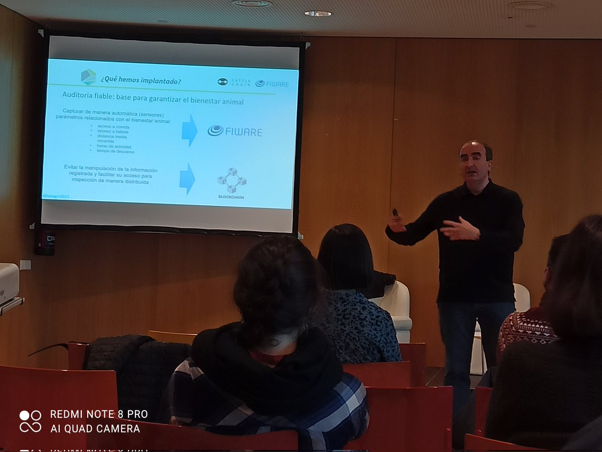 Animal Welfare #blockchain guaranteed, full traceability and real innovation with Digital Twin representations on what's happening in the farm. Together with <a href="/FIWARE/">FIWARE</a> also making EU Data Spaces happen. #dataspaces #DigitalTwins <a href="/ForoDatAgri/">📲 DATAGRI</a> <a href="/JuanjoHierro/">Juanjo Hierro</a>