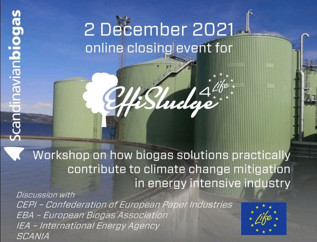 100 registered participants already! Only one week to go. How many more would like to hear about EffiSludge for LIFE? <a href="/LIFEprogramme/">LIFE Programme</a> <a href="/CEPI_Paper/">Cepi</a> <a href="/European_Biogas/">European Biogas EBA</a> <a href="/IEA/">International Energy Agency</a> <a href="/ScaniaSverige/">Scania Sverige</a> #pulpandpaper #sustainability #biogas #carbonemissions #wastewater