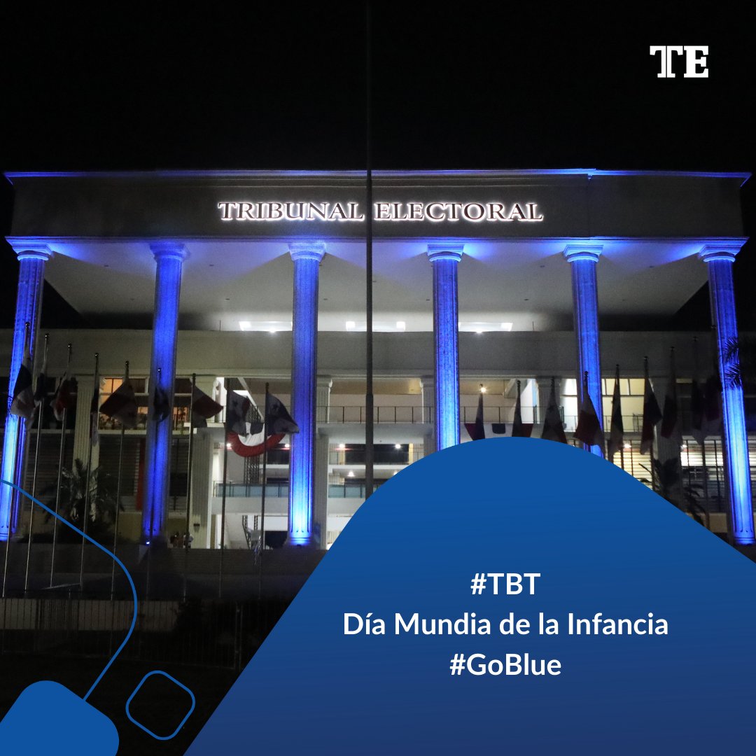 tepanama's tweet photo. #TBT el pasado 20 de noviembre nuestro edificio sede se ilumino #DeAzul 💙 en apoyo a @unicef @unicefpanama para de cada niño y niña goce los #derechos consignados en la Convención sobre los Derechos del Niño. #GoBlue #PlayALaEducacion #TribunalContigo✅ https://t.co/fH9c4gTuiE