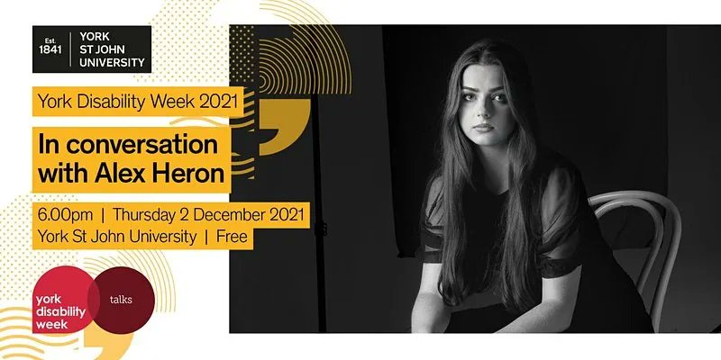 To mark York Disability Week, join <a href="/YorkStJohn/">York St John University</a> alumna and photographer Alex Heron for a conversation about her intensely personal project, ‘Breadth: Spanning the Spectrum’, which aims to challenge preconceptions of people living with #autism. Book now: buff.ly/3nMvsE4