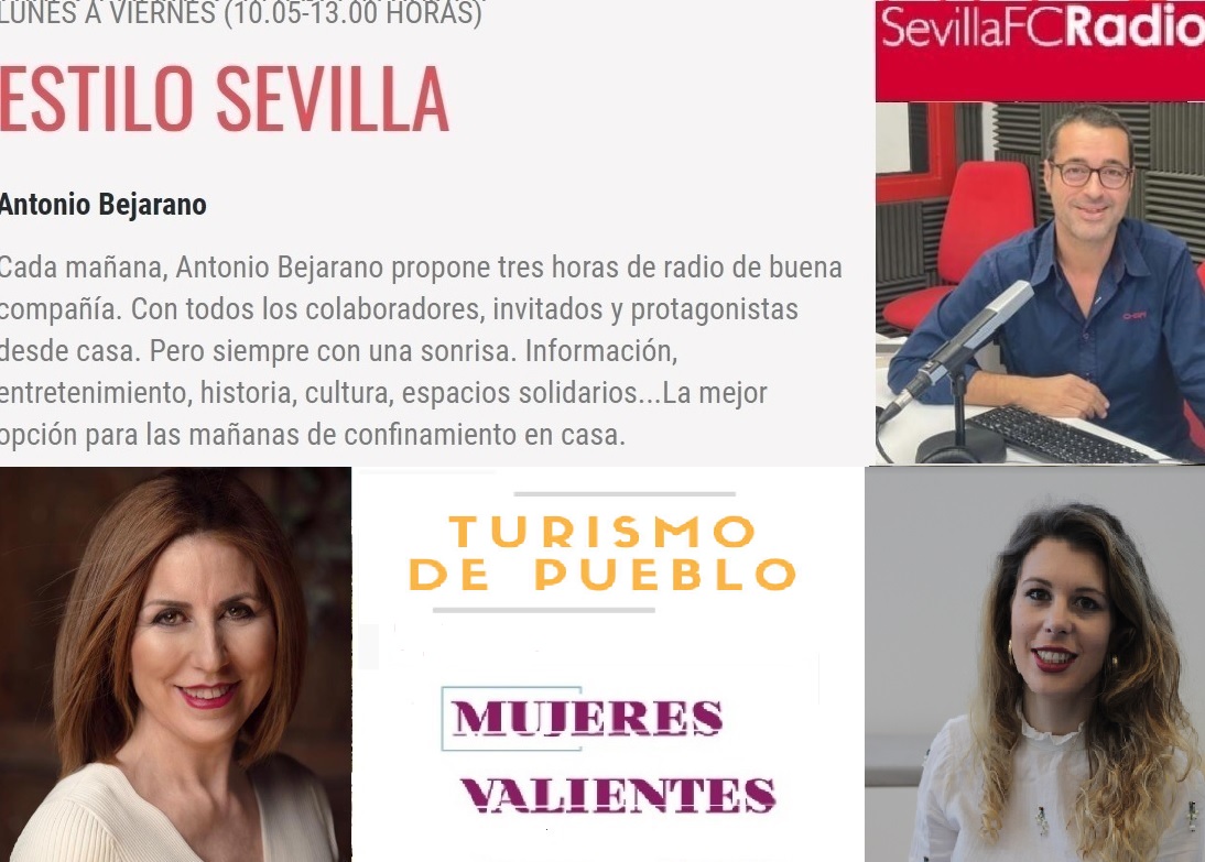 Nos escuchamos en <a href="/estilosevilla/">Estilo Sevilla sfc</a> la radio del <a href="/SevillaFC/">Sevilla Fútbol Club</a> con <a href="/abejaranito/">Antonio Bejarano</a> y con la ganadora del Gira Mujeres <a href="/CocaCola_es/">Coca-Cola España</a> <a href="/mariaromero_ch/">María Romero Charneco</a> 
Conoceremos su proyecto Turismo de Pueblo... ¿Te lo vas a perder?

¡TE ESPERAMOS!
📅 26/11
⏰ 10,20 h
📻 91.6

mujeresvalientes.es