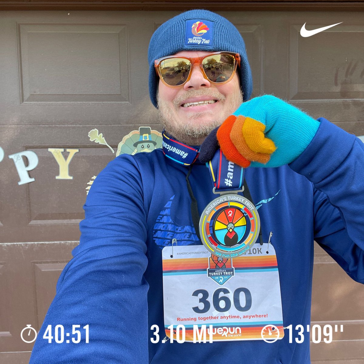 MrGragg's tweet photo. Faster than I was a year ago, still working to get back to where I was two years ago. Every step is a step of progress #americasturkeytrot #turkeytrotter #5K #Knockaround #nikerunclub #nikerunapp #shatteringlimitations https://t.co/2BYYg8cpAa