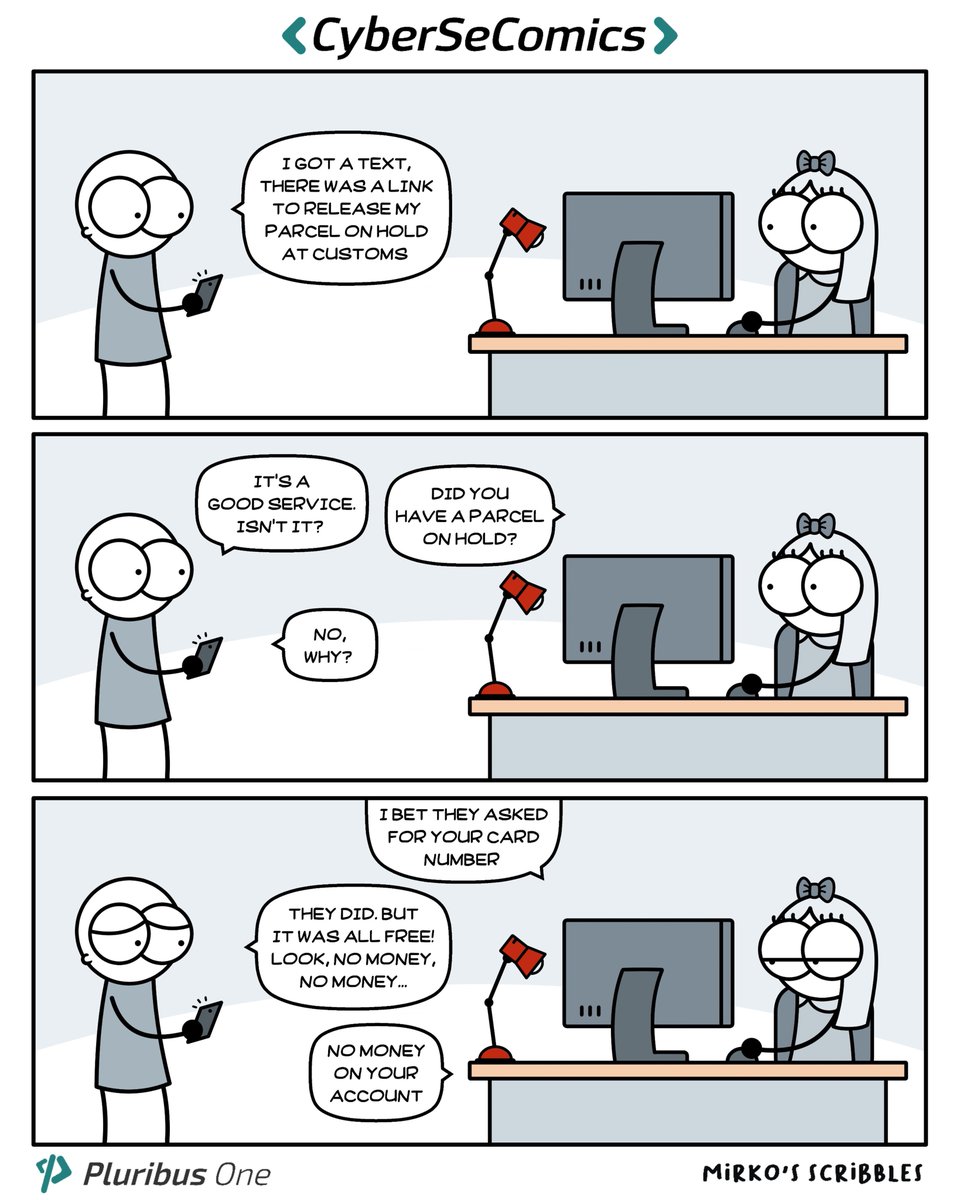 #CyberSeComics Ep.8: SMISHING

tinyurl.com/63w6wtun

#BlackFriday is coming !!! And then #Christmas !!! The rush for gifts and compulsive online shopping is starting!
But beware of fraudulent #SMS notifying alleged delivery attempts

#cybercrime #mobilesecurity  #cybersecurity