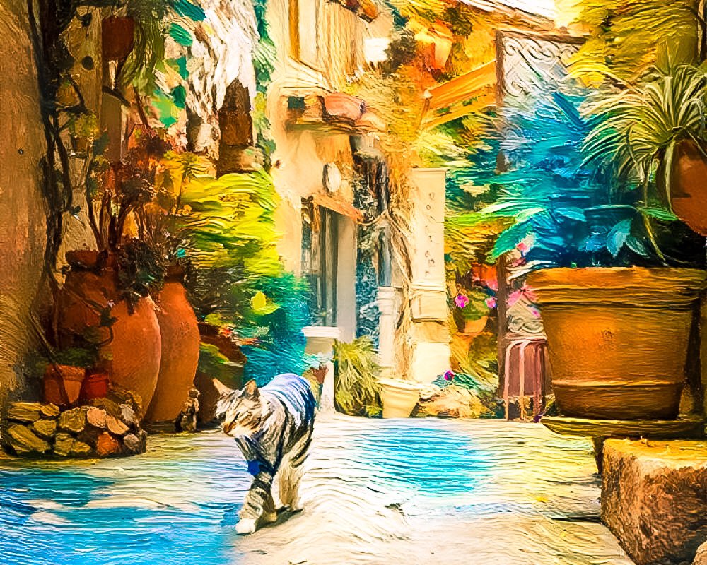 artbymarcom's tweet photo. New work “Vagabond cat in Nice” comes as a NFT in just one piece. This will be on the Solana chain, as the rest of@my work from now on. #nft #nftart #Solana #NFTs #NFTCommunity #NFTartist #nftgiveaway #artcollector #digitalart #art #nftcollector #NFTLaunch #ArtistOnTwitter https://t.co/1vTOQ5EsGC