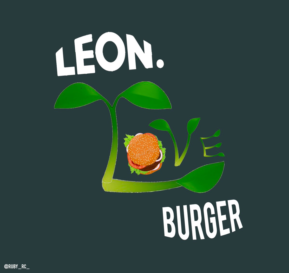 Ruby_RC_'s tweet image. Create a LOVe Burger logo that captures the essence of love and the power of plant-based eating with 
@leonrestaurants 

 #LOVeLEON 
@OneMinuteBriefs