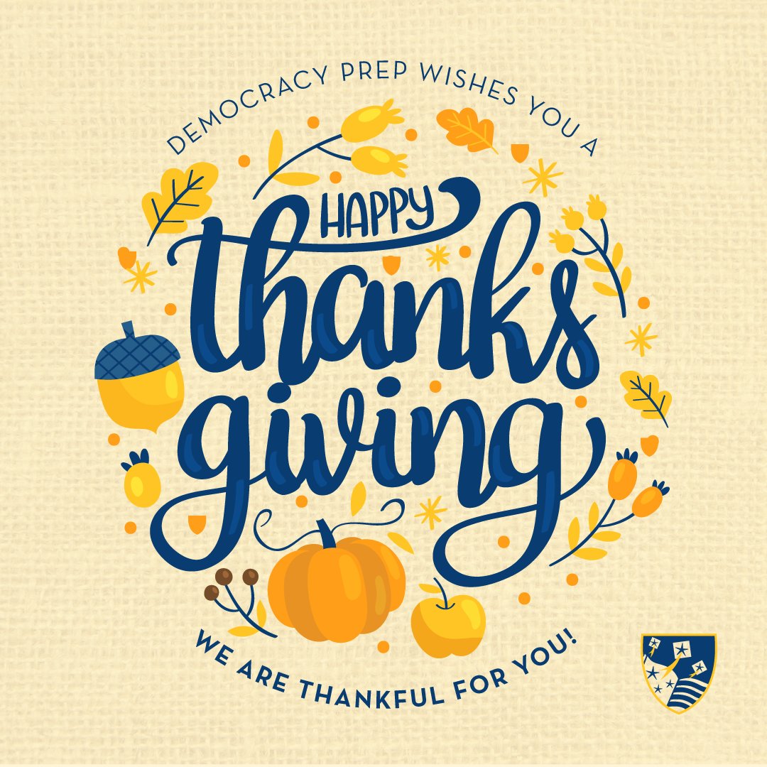 DPAgassiCampus's tweet photo. Happy Thanksgiving! We at DPAC are so incredibly grateful for all of you! Grateful for our incredible scholars and families, our amazing community, and all of our friends and partners who help make this possible. Happy Thanksgiving and thank you for you! #DPAC #Thankful https://t.co/KqyL8d1aik
