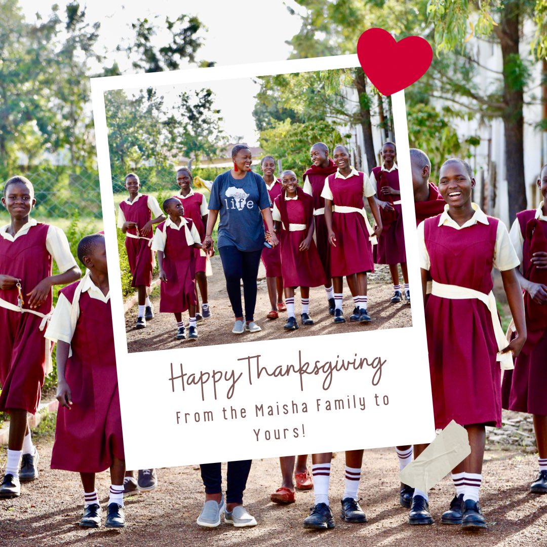maishaproject's tweet photo. From the Maisha Family to yours, we wish you a VERY Happy Thanksgiving!!
We are so thankful for each of you who help give the children and families we serve a brighter tomorrow. #MaishaProject ♥️🤎♥️🤎 https://t.co/qBMAYd2rFT