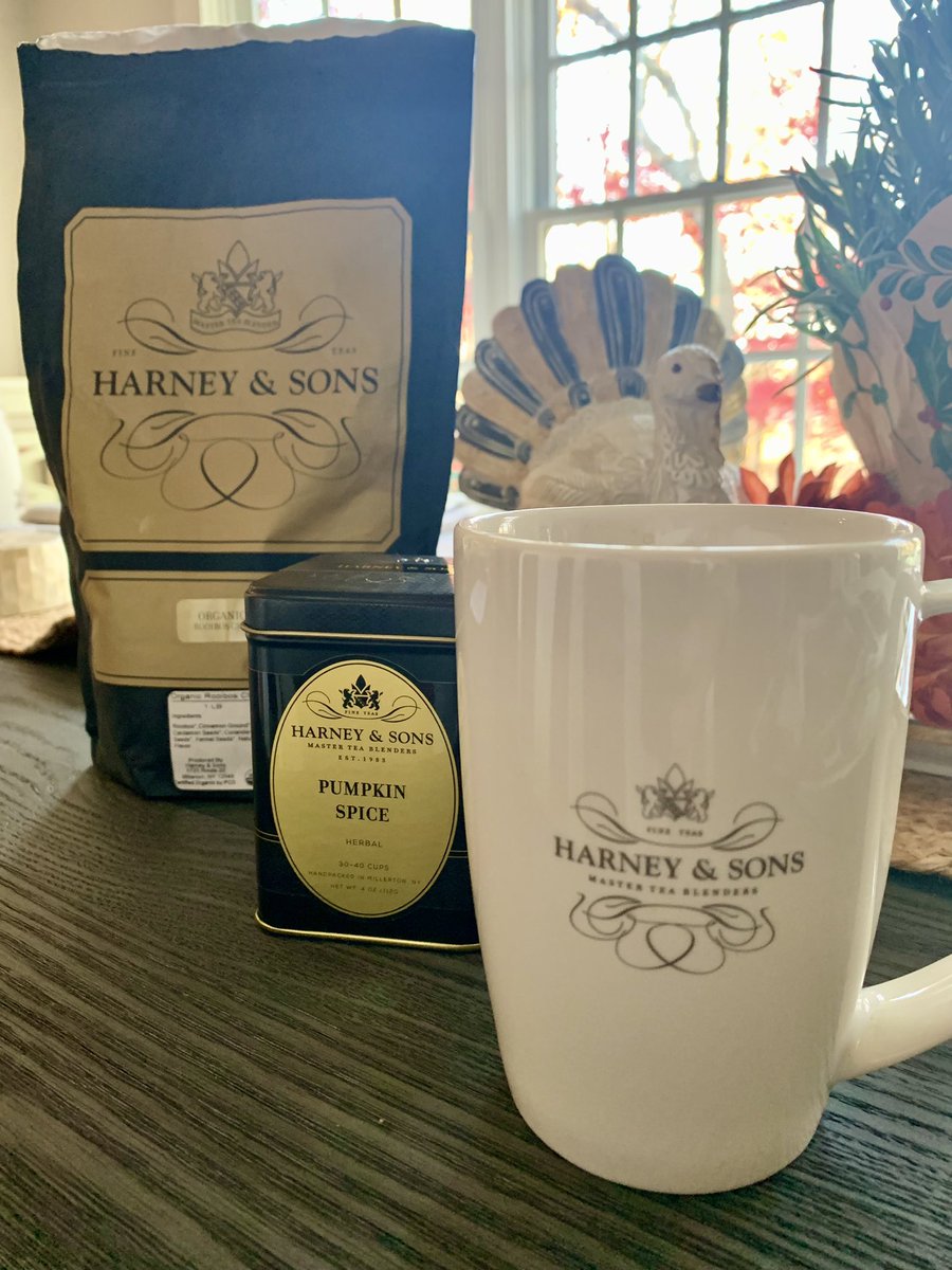 BloomFlowCo's tweet photo. Mmm cozy &amp; comfy! Just blended a perfect scoop each of Organic Rooibos Chai + Pumpkin Spice  @HarneyTea Happy Thanksgiving! https://t.co/bifGt83NXg