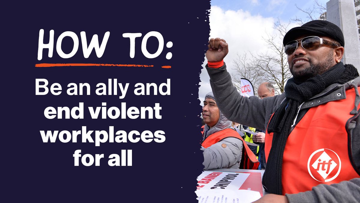 ITFglobalunion's tweet photo. A new ITF report finds domestic violence has knock on effects on workplaces &amp; ends up harming us all. Let’s take the first step to creating safer, better workplaces. Read the report on why ending domestic violence is union business: https://t.co/KGYrszfiTF #16Days #StopGBVatwork https://t.co/xmNXxEHBoE