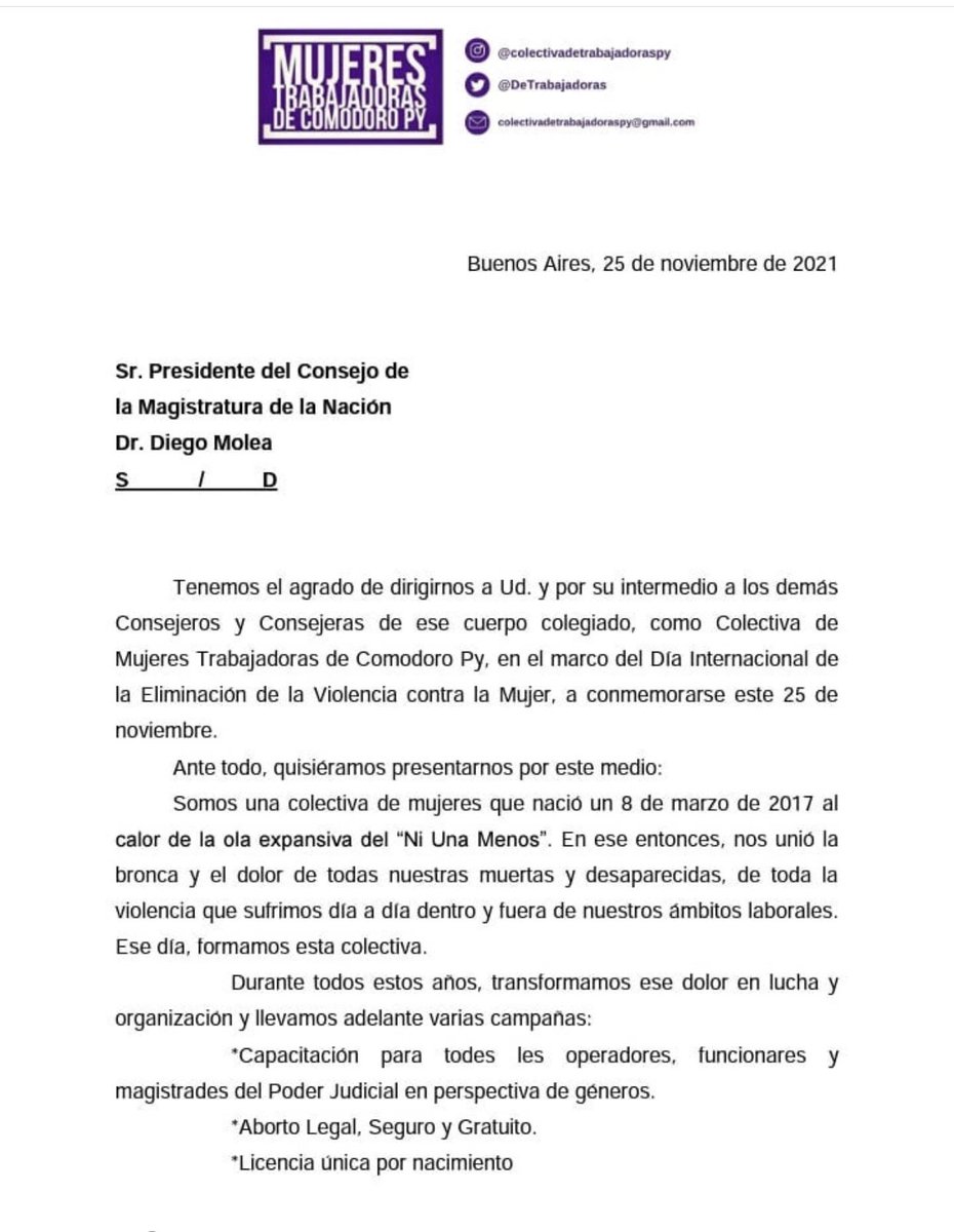 DeTrabajadoras's tweet photo. @cmagistratura #25N #diainternacionalcontralaviolencia https://t.co/WvbmVeb8FR