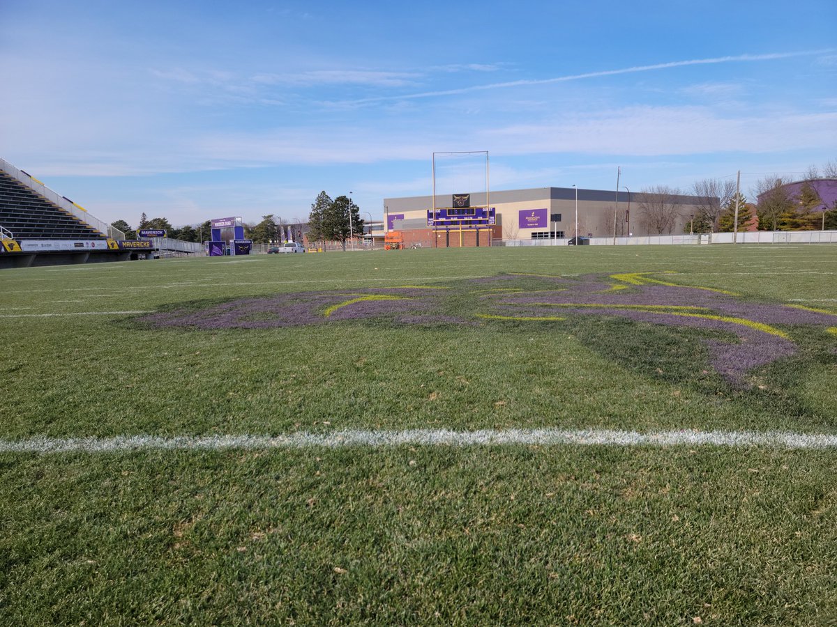 VintageMNHockey's tweet photo. Morning drive to Mankato to pick up #HDM22 swag &amp; capture a few pics of @HockeyDayMN 2022 location @MNSUMankato Blakeslee Stadium, <2 months away! https://t.co/Ai3mlxEvWL