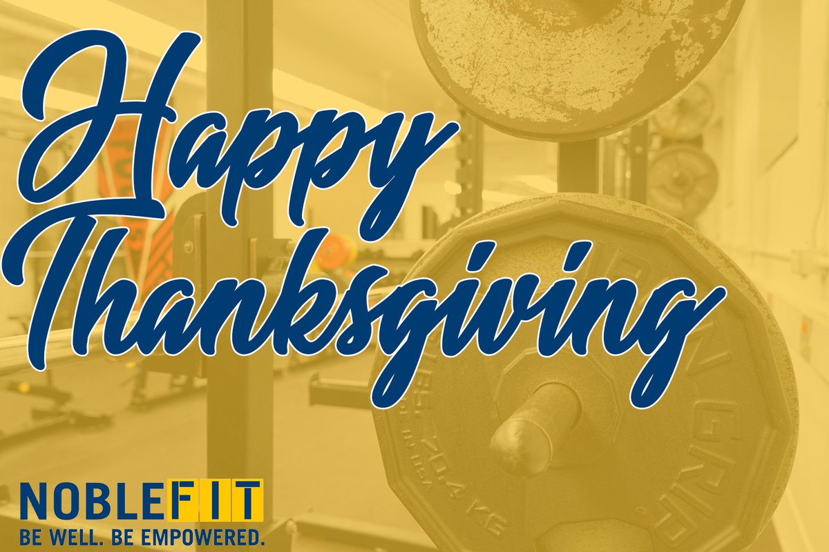 BeNobleFit's tweet photo. Happy Thanksgiving!
We are grateful for the Noble Community &amp; the work we all do together towards Wellness! https://t.co/NGr4odJKmM