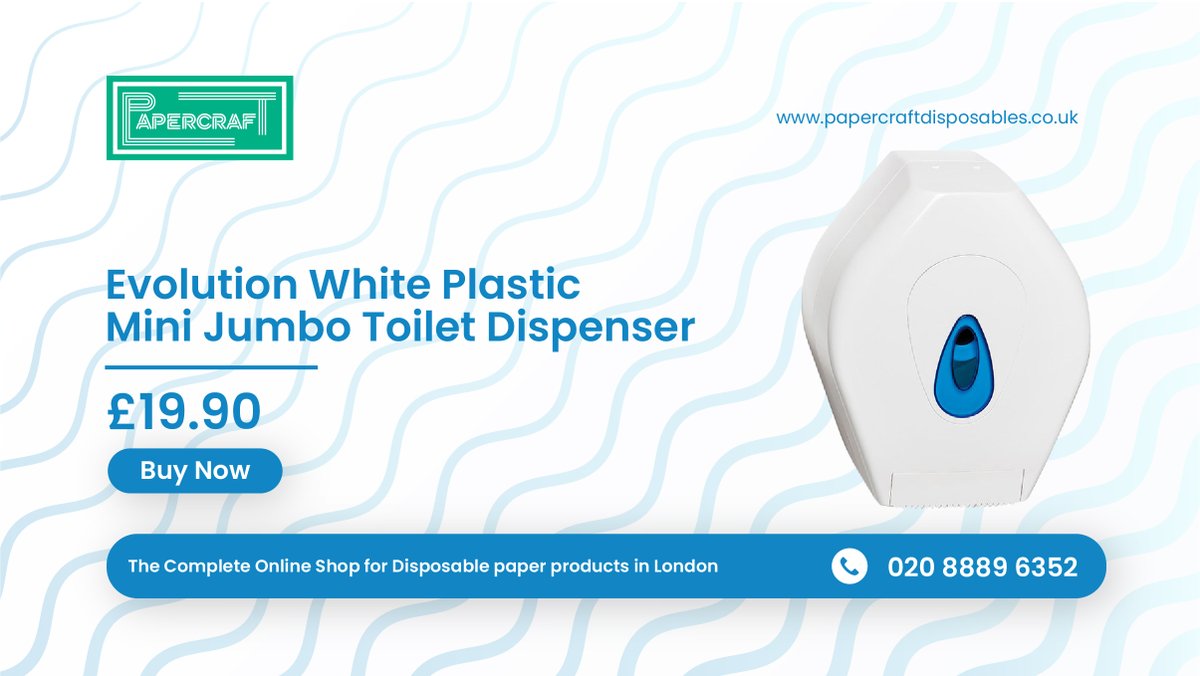 papercraftsuk's tweet image. Evolution White Plastic Mini Jumbo Toilet Dispenser
Price: £19.90
Buy Now: bit.ly/3cNpvQZ

#toiletrolls #couchroll #handtowels #toiletdispenser #wiperrolls #whitetoiletrolls #paperproducts #paperhandtowel #papertowels #paperrolls #papercraftdisposablesuk