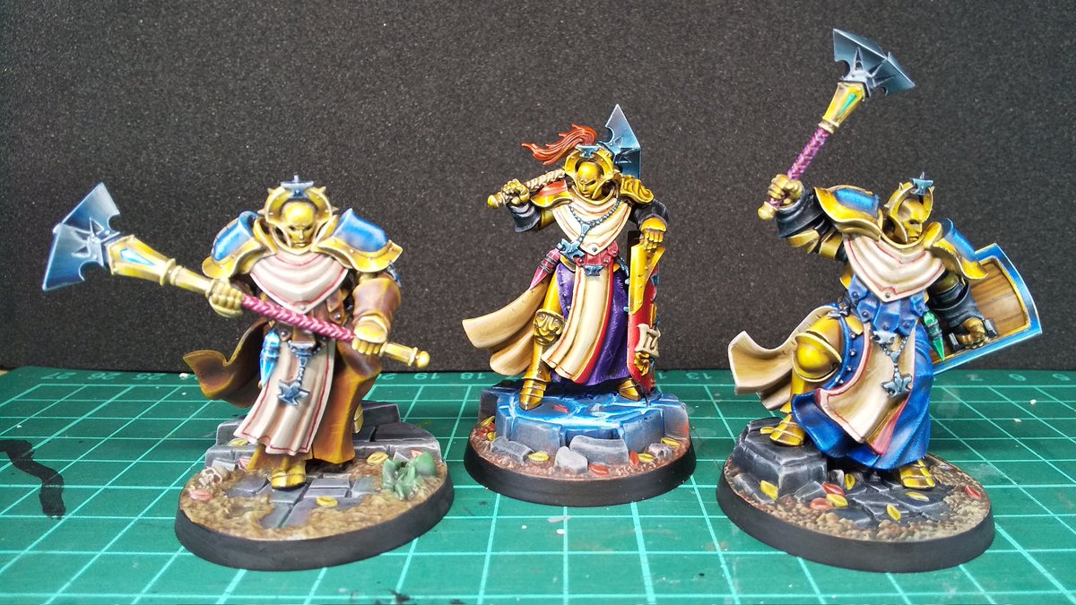thuncyan's tweet photo. ドレッドフェインの猛者たち
の
アイアンソウルの宣告隊、完成！
NMMに挑戦
#warhammer #ウォーハンマー #ファレホ #stormcast #underworlds https://t.co/BBgDHhjVOS