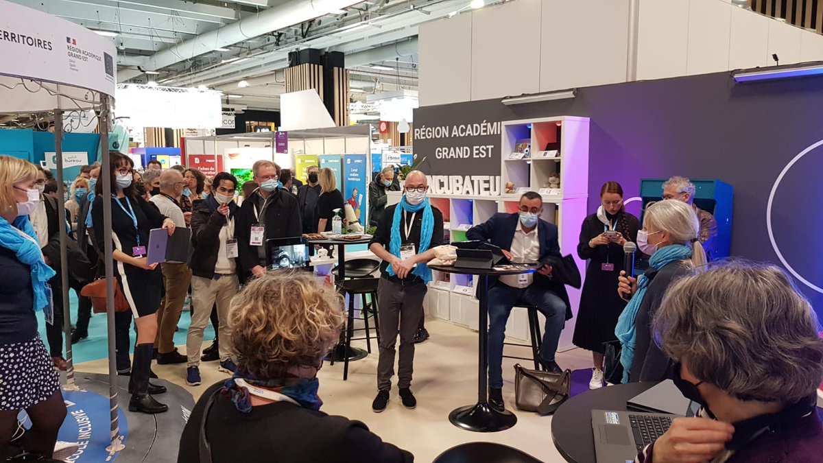 fournymikael's tweet photo. La @RA_GrandEst @dane_nancy_metz est présente à EDUCATICE @educatectice pour exposer et échanger. Un partage unique pour un rendez-vous annuel ! https://t.co/IghfCXeU5X