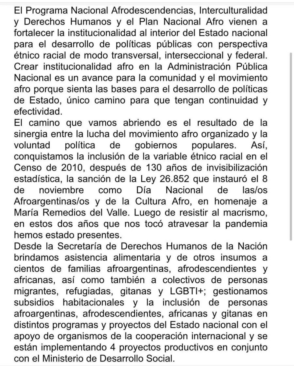 AFROXANGO's tweet photo. Adherimos al mensaje del compañero Carlos Alvarez Nazareno, respecto a su nuevo trabajo como coordinador del Plan Nacional Afro✊🏾 https://t.co/yLiZBNP5h8
