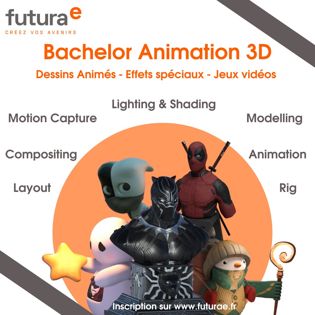 futuraeEdu's tweet photo. [ #FocusFormation 🤓]

L’animation 3D vous passionne ? 🤖
Formez-vous dès maintenant aux métiers de demain dans les industries créatives.😍

Inscrivez-vous sur 👇
https://t.co/kmN5vlqRUZ

#Futurae #formation #animation3D #postbac #horsparcoursup https://t.co/lvGnotPPWt https://t.co/8guaEnQWkC