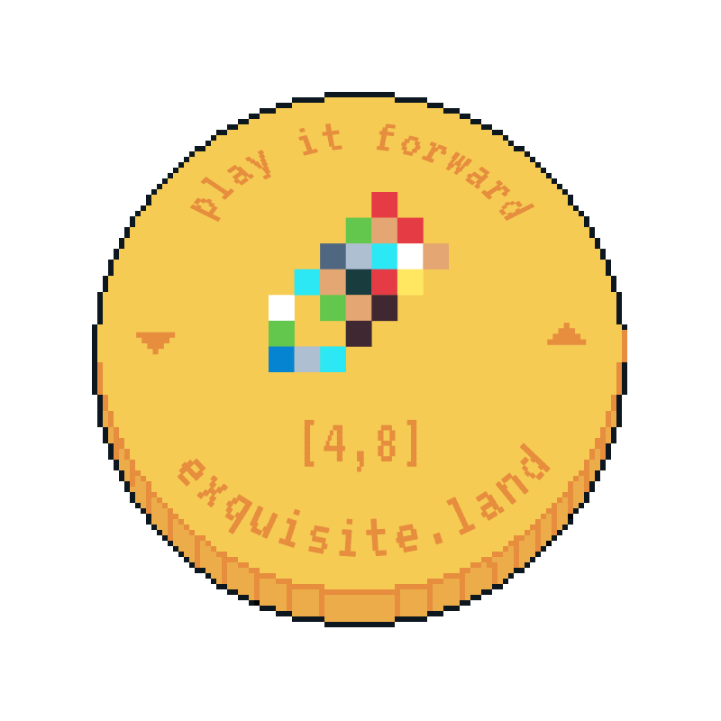 Had a lot of fun in adding to this amazing collaborative piece of pixelart over at <a href="/exquisiteland/">XQST LAND</a> 

Want to come and join the fun?
Have at it