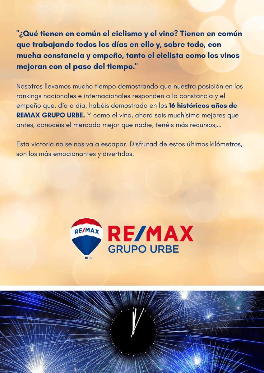 RemaxUrbe1's tweet photo. < a escapar. Disfrutad de estos últimos kilómetros, son los más emocionantes y divertidos.❞ 🚵

#GRUPO #URBE #Agencia #N1 🥇 #Red #Inmobiliaria #Ingresos #Ventas #REMAX #ESPAÑA https://t.co/y7twGmArKO