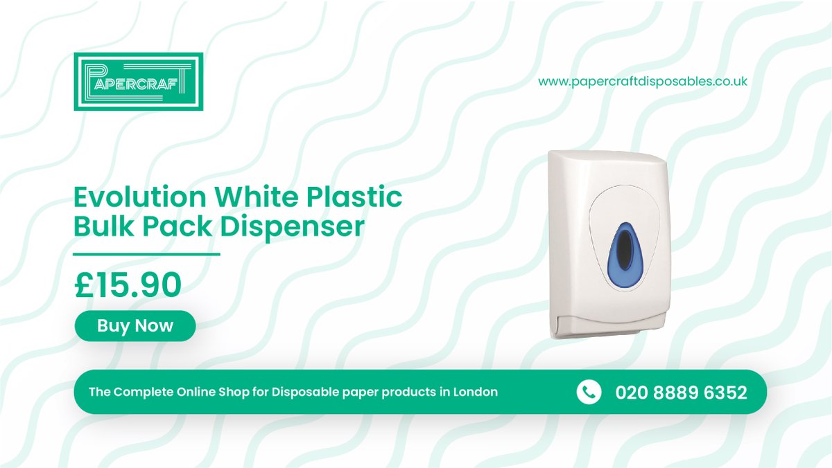 papercraftsuk's tweet image. Evolution White Plastic Bulk Pack Dispenser
Price: £15.90
Buy Now: bit.ly/3radltF

#toiletrolls #couchroll #handtowels #toiletdispenser #wiperrolls #whitetoiletrolls #PaperCentrefeedRolls #paperproducts #paperhandtowel #papertowels #paperrolls #papercraftdisposablesuk