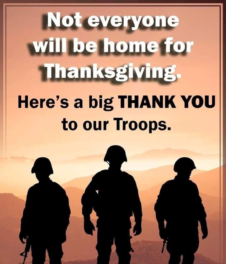 #HappyThanksgiving to All Of our ServiceMen and ServiceWomen overseas or away from Home .
#TeamLisa