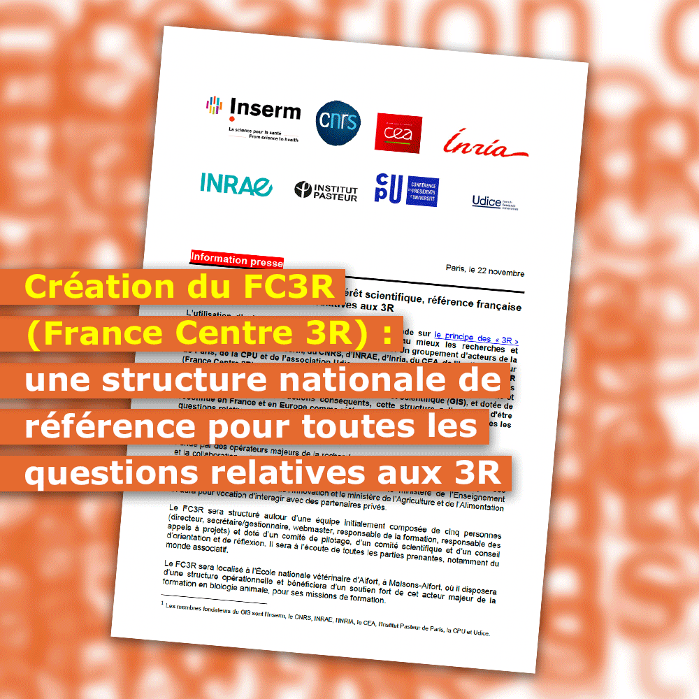 GIRCOR's tweet photo. 👏👏 Méthodes alternatives et #3R: le Gircor salue la création officielle du #FC3R (France Centre 3R) qui se dote ainsi d'un centre référence pour toutes les questions relatives aux 3R, dans la recherche publique comme privée 🤩
https://t.co/IFf3fWLXOg https://t.co/6itv7AYMpm