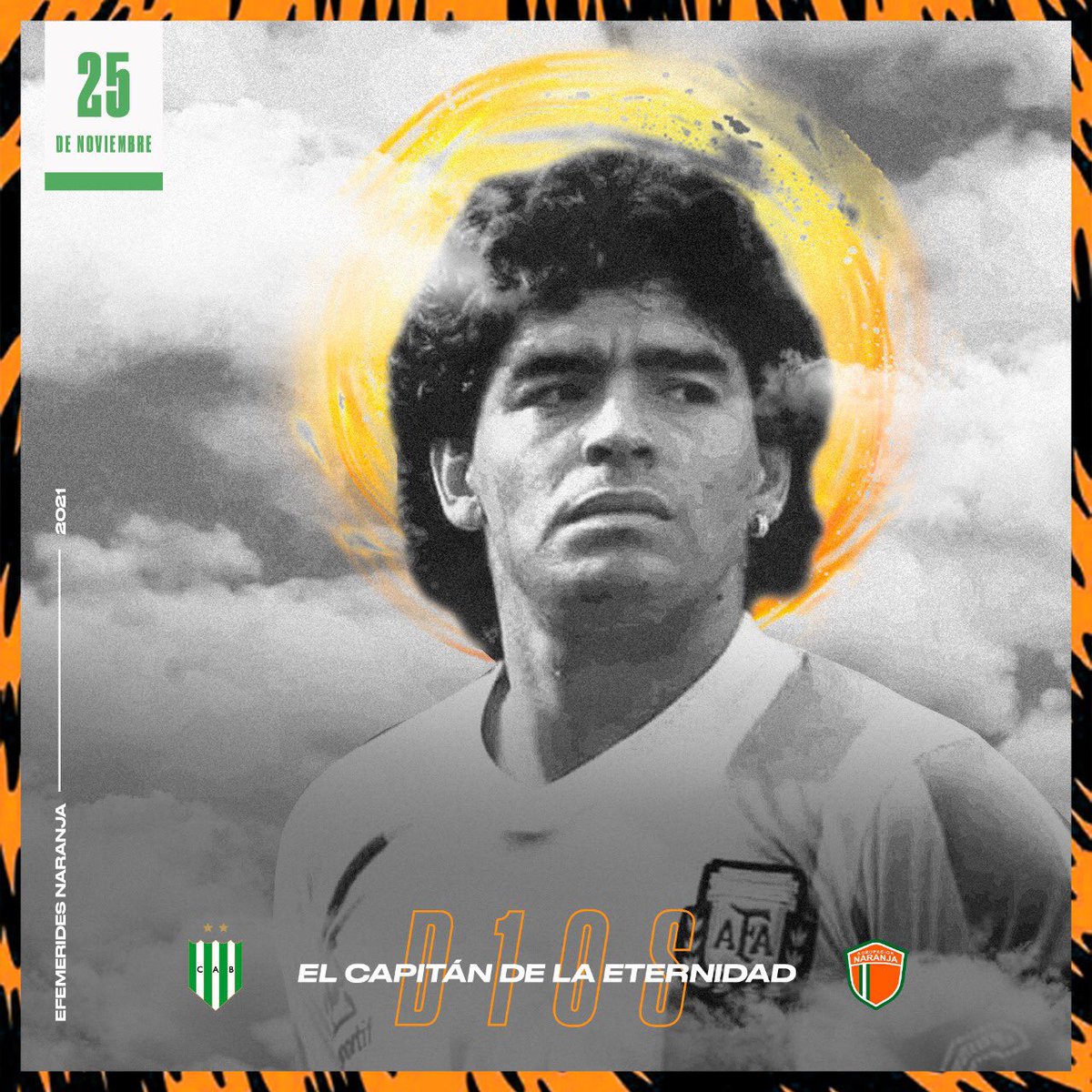 No sabemos que hay despues de la muerte, pero si hay fútbol sabemos que Diego ya ganó la copa del cielo. Hoy hace un año que no estas con nosotros pero estas mas presente que nunca. 
#DiegoEterno
