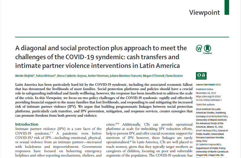 Amber Peterman (@a_peterman) on Twitter photo To kick off #16Days #16DaysofActivism2021 :
We argue building program linkages between cash transfers & IPV prevention, mitigation & response can create synergies in LAC
In <a href="/LancetGH/">The Lancet Global Health</a> joint w/ <a href="/MerikeBlofield/">Merike Blofield</a> <a href="/FeliciaKnaul/">Felicia Knaul</a> <a href="/Josec_C/">Renzo JC Calderon-Anyosa</a> <a href="/modonnell1231/">Megan O'Donnell</a> et al.
thelancet.com/journals/langl… To kick off #16Days #16DaysofActivism2021 :
We argue building program linkages between cash transfers & IPV prevention, mitigation & response can create synergies in LAC
In <a href="/LancetGH/">The Lancet Global Health</a> joint w/ <a href="/MerikeBlofield/">Merike Blofield</a> <a href="/FeliciaKnaul/">Felicia Knaul</a> <a href="/Josec_C/">Renzo JC Calderon-Anyosa</a> <a href="/modonnell1231/">Megan O'Donnell</a> et al.
thelancet.com/journals/langl…