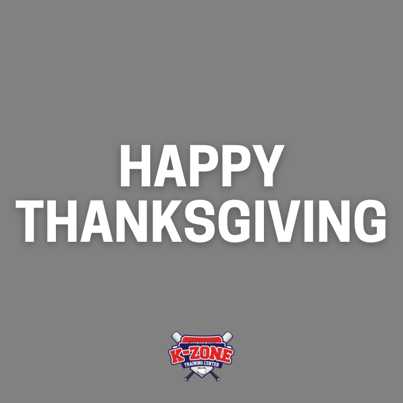 KZoneTraining's tweet photo. We want to wish you a Happy Thanksgiving!!

#kzonetrainingcenter #battingcages #traintoday #hittingfacility #KZone #baseball #softball https://t.co/dm8hVqqz5v