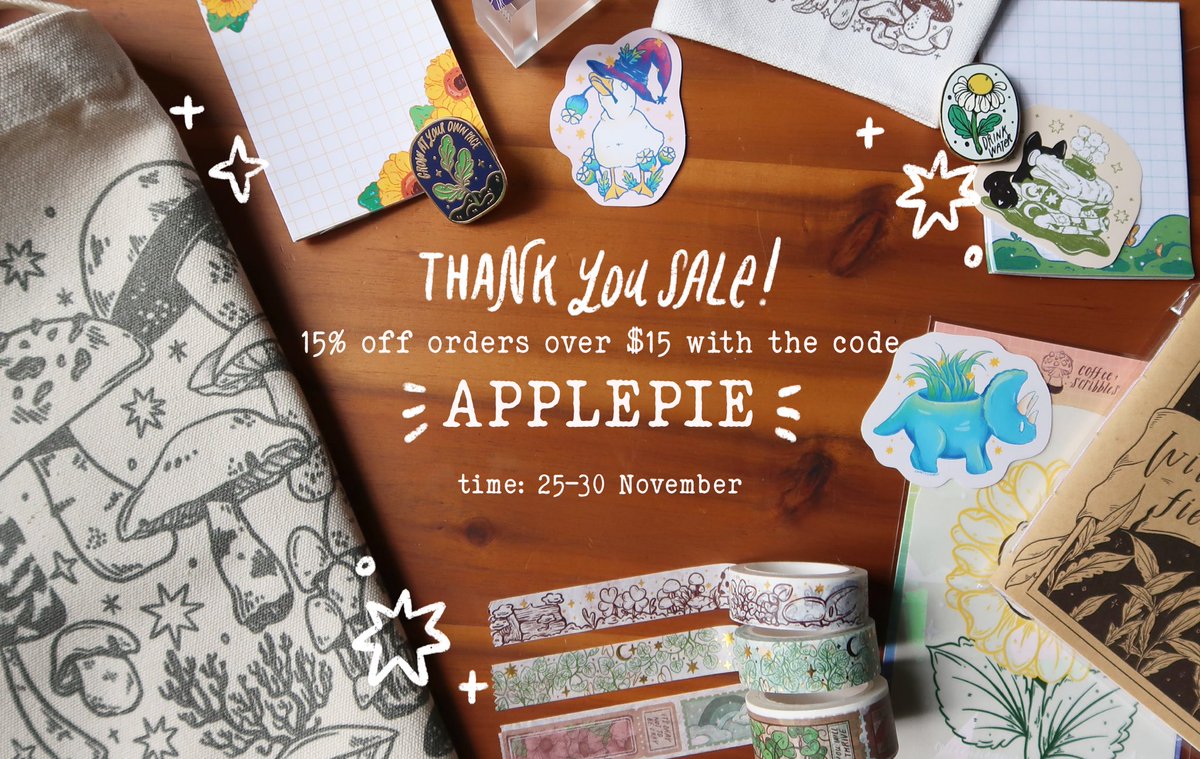 (RTs / 🧡 appreciated!) big s a l ㅌ happening from now until the 30th🌱 

If you’ve been eyeing anything in the sh/op, now is a good time to get it!