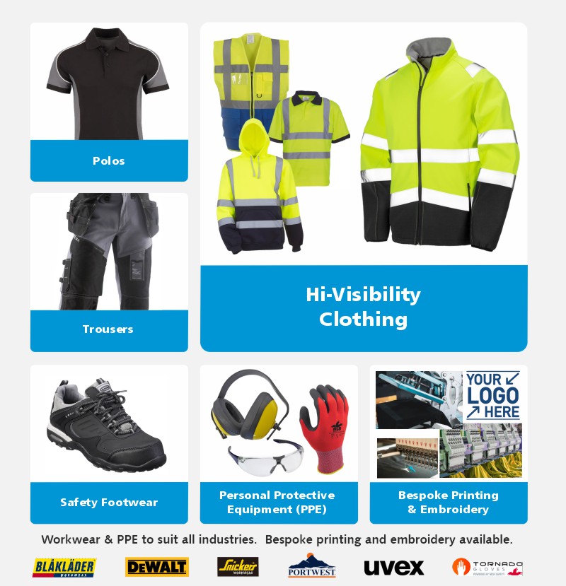 HowcroftGroup's tweet photo. A full range of Personal Protective Equipment (PPE) available. With our own in-house embroidery and printing department we can offer company branded workwear too. 

#HowcroftGroup #Workwear #miyfamily #Quality #Value #Service https://t.co/IXrKUiDmlW