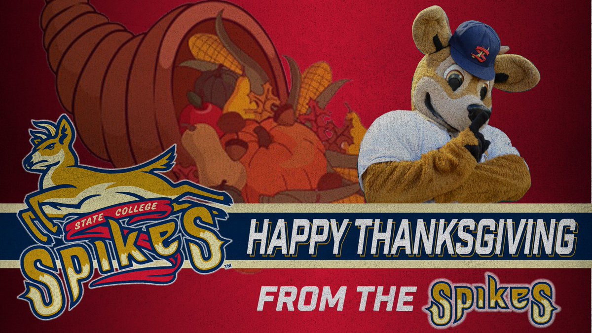 SCSpikes's tweet photo. We have a lot to be thankful for this at time of year, but most of all, we’re thankful for YOU, our fans!

Only 190 days until we can feast on more Spikes baseball together during the 2022 @mlbdraftleague season!

From Ike and all of us with the Spikes, #HappyThanksgiving ! https://t.co/x4eyRtsj5b