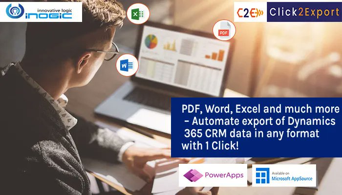 inogic's tweet photo. #PDF, #Word, #Excel & Much More – Automate Export of Dynamics 365 CRM Data in Any Format with 1 Click!
https://t.co/ZLOWudtekq
#Exportpdf #Dynamics365 #MSDynCRM #exportreport #crmreports #emailreport https://t.co/obhpWggl1U