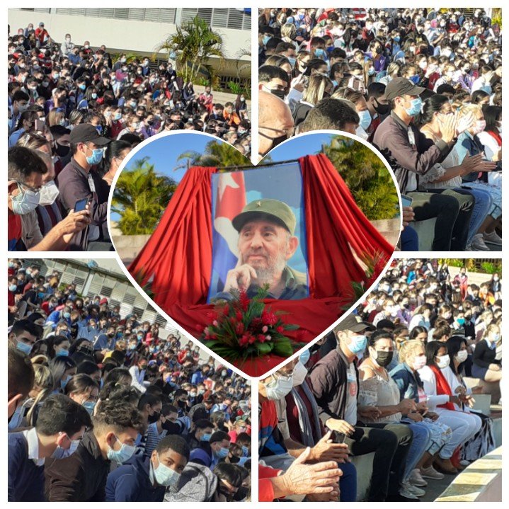 MiliansModesta's tweet photo. Lo recordamos como soldado de las ideas,los estudiantes y trabajadores del IPVCE Federico Engels sabremos ser fieles a su ejemplo y guardianes de su legado de #PatriaOMuerteVenceremos #FidelViveCubaSigue #CubaMined #dpepr https://t.co/jF506lHimn