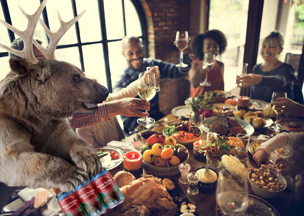 avbc's tweet photo. Hey who brought the Beer?!  Happy Thanksgiving from Barkley and all of us at AVBC.

#thanksgivingcheers #avbc #drinkwintersolstice https://t.co/PgxBzmSly5