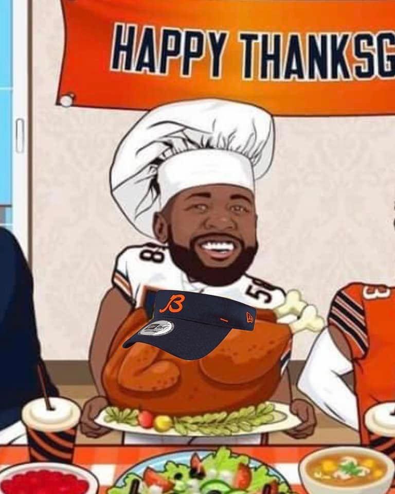 TheFro1058's tweet photo. @ChicagoBears @ColeKmet @The_Dream99 @MontgomerDavid @justnfields @NBAxJay1 @jamsdans @AllenRobinson @BoJack4 Hey @ChicagoBears you all forgot #CoachNagy in the pic, so I fixed it for you. Figure since his goose is cooked these days, it was appropriate… https://t.co/rmh0Kq7TQX