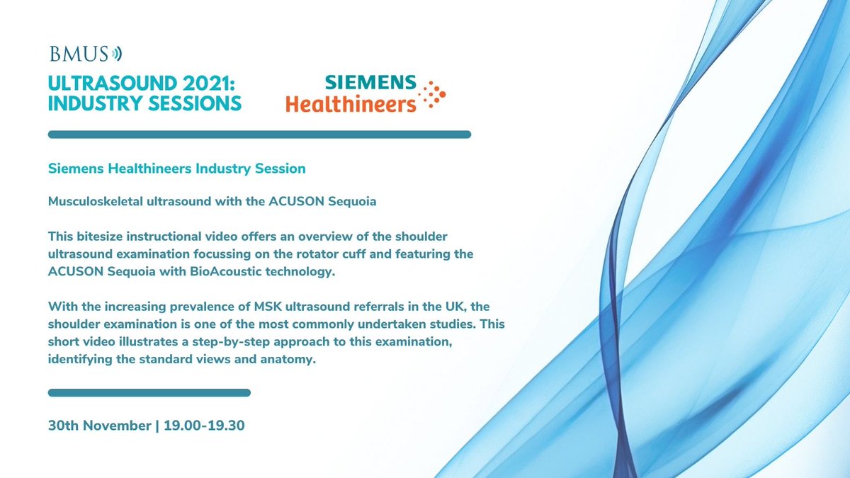 BMUS_Ultrasound's tweet photo. Take a look at the @SiemensHealth session below, it was originally on the 09/12/21 but has now swapped with the Siemen's session on the 30/11/21. To register or find out more click the link now. @_AXREM #Ultrasound2021 https://t.co/ur7GqhNxEu https://t.co/Q4EekEJLiN