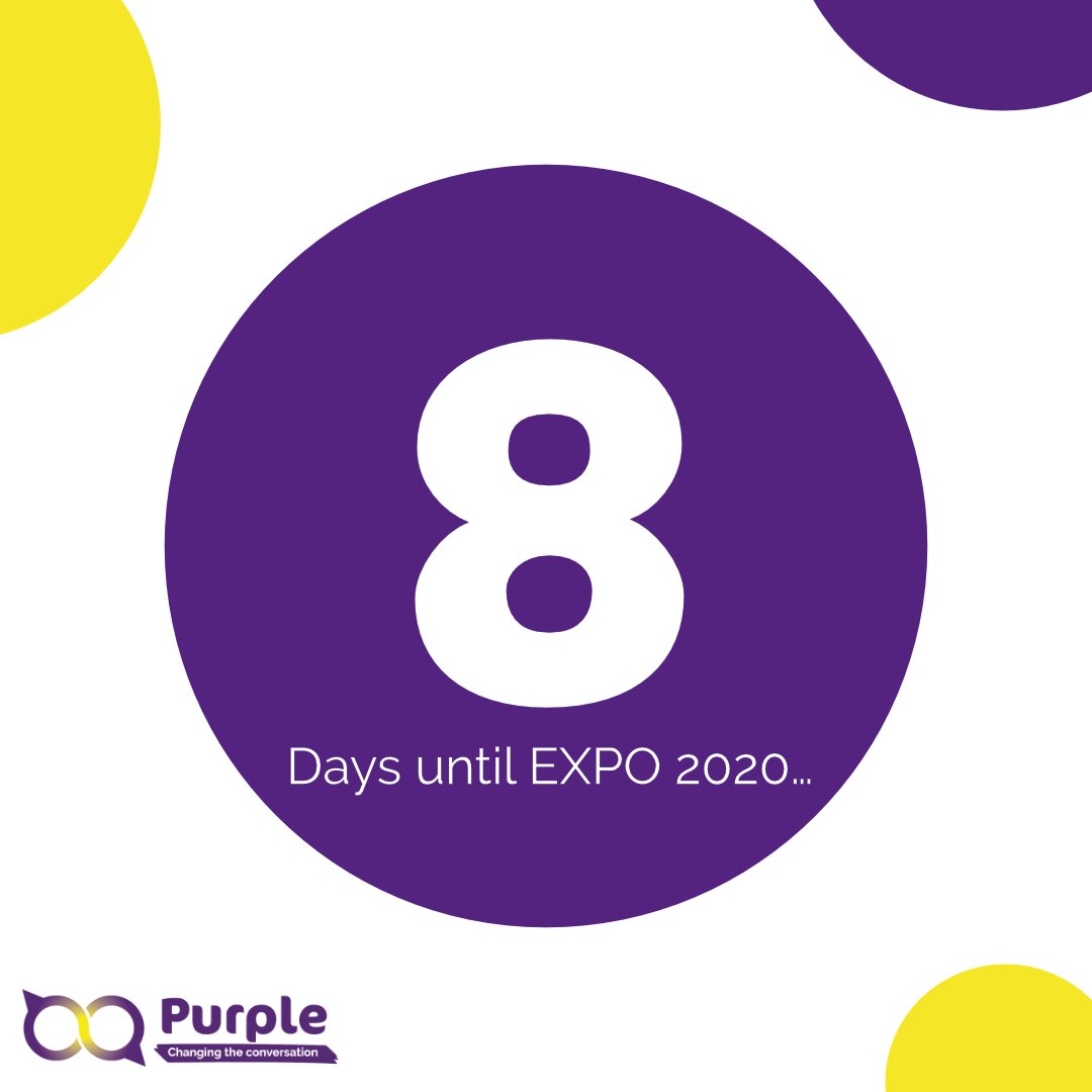wearepurpleorg's tweet photo. We are now just 8 days away from EXPO 2020. #RedefiningAccessibility #UKPavillion2020 #IDPD2021 https://t.co/BAFJHEgpTh
