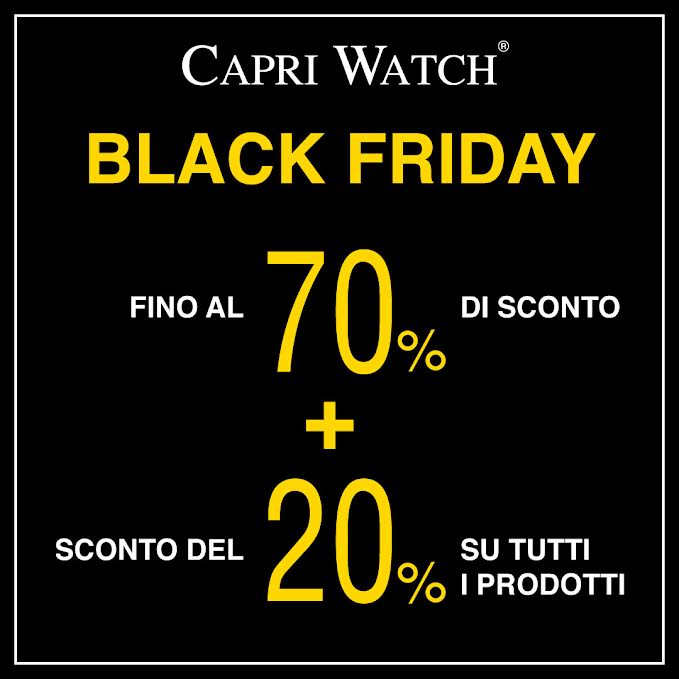 🖤   Black Friday: è ora di Capri Watch. Qui trovi tutte le offerte per il tuo regalo di Natale in anticipo bit.ly/capri-watch-bl…