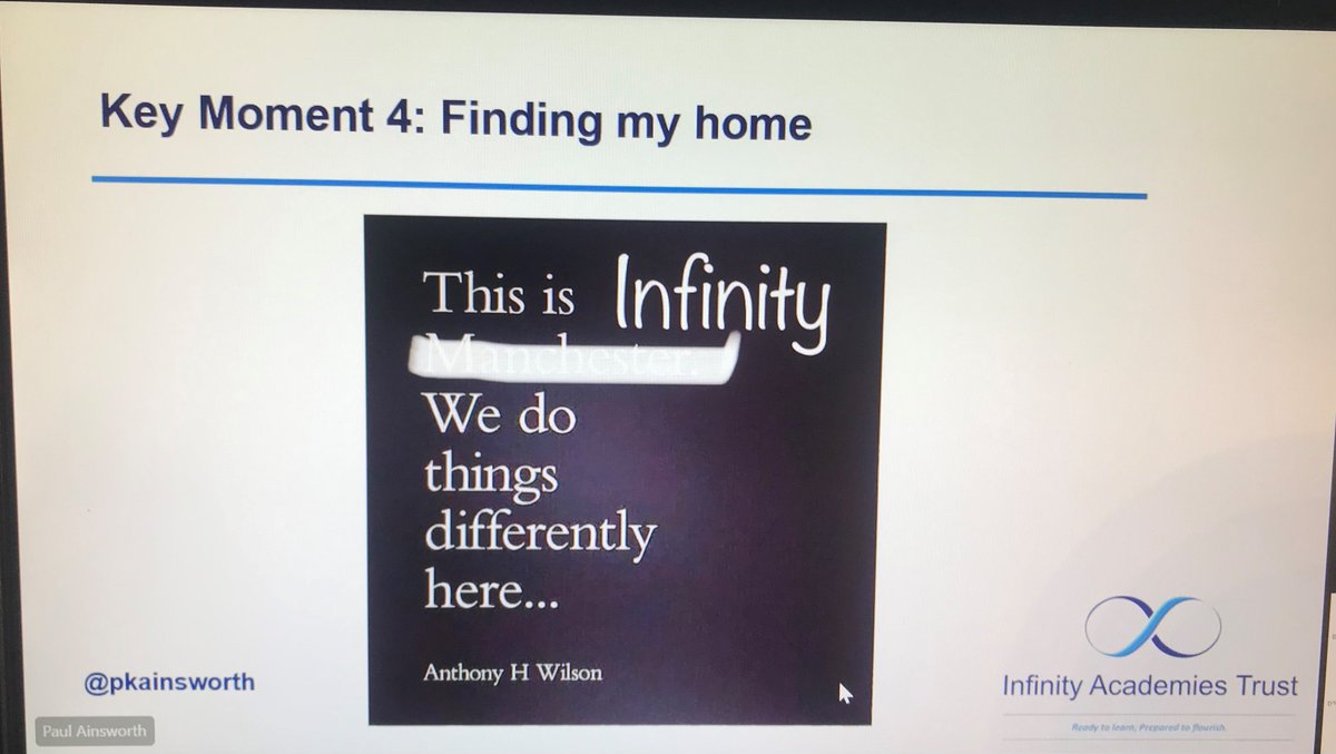 Thank you to <a href="/pkainsworth/">ℙ𝕒𝕦𝕝 𝕂. 𝔸𝕚𝕟𝕤𝕨𝕠𝕣𝕥𝕙 𝔽ℂℂ𝕋 𝕃𝕃𝔼</a> our Autumn Leadership Forum primary phase keynote speaker for a thoughtful talk about school improvement. 
⭐️Every time you give away an idea you get a new one. Modelling &amp; the power of kindness.⭐️  
#nosilverbullets <a href="/ColytonTsh/">ColytonTSH</a> <a href="/InfinityAcad/">Infinity Academies Trust</a>