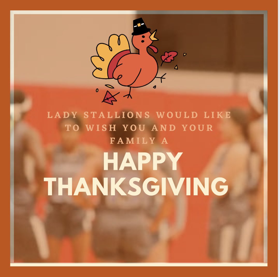 SashGbb's tweet photo. Happy thanksgiving from the lady stallions 🍁🦃 https://t.co/wPzyqaRPHH