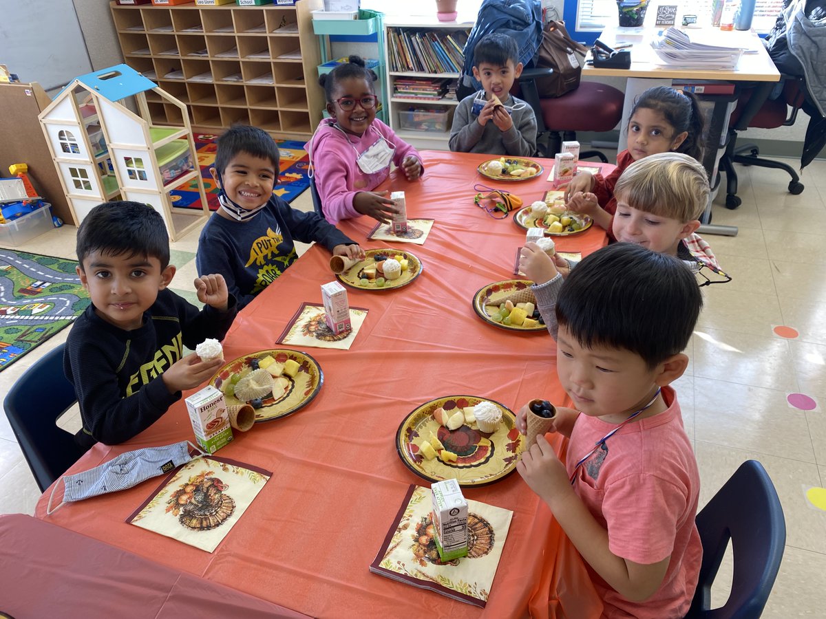 CedarHillPrep's tweet photo. The #prekindergarten class celebrated the #Thanksgiving holiday with a class party! We learned about different Thanksgiving traditions and talked about the different things that may be on our dinner tables for this holiday. We also discussed what it means to be thankful. https://t.co/aqo49mQmJa