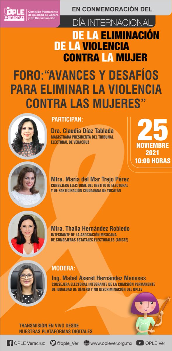 Inicia el Foro virtual: "Avances y desafíos para eliminar la violencia contra las mujeres". 

<a href="/MariadelMar29/">María del Mar Trejo Pérez</a>
<a href="/Thalihdzrob/">Thalía Hernández Robledo</a>
<a href="/MabelHdezM/">Mabel Hernández</a>

En Vivo: bit.ly/3p1OHJi

<a href="/IgualdadOPLE/">Igualdad de Género OPLEV</a> <a href="/MatyLezamaMtz/">Maty Lezama Martínez</a>
