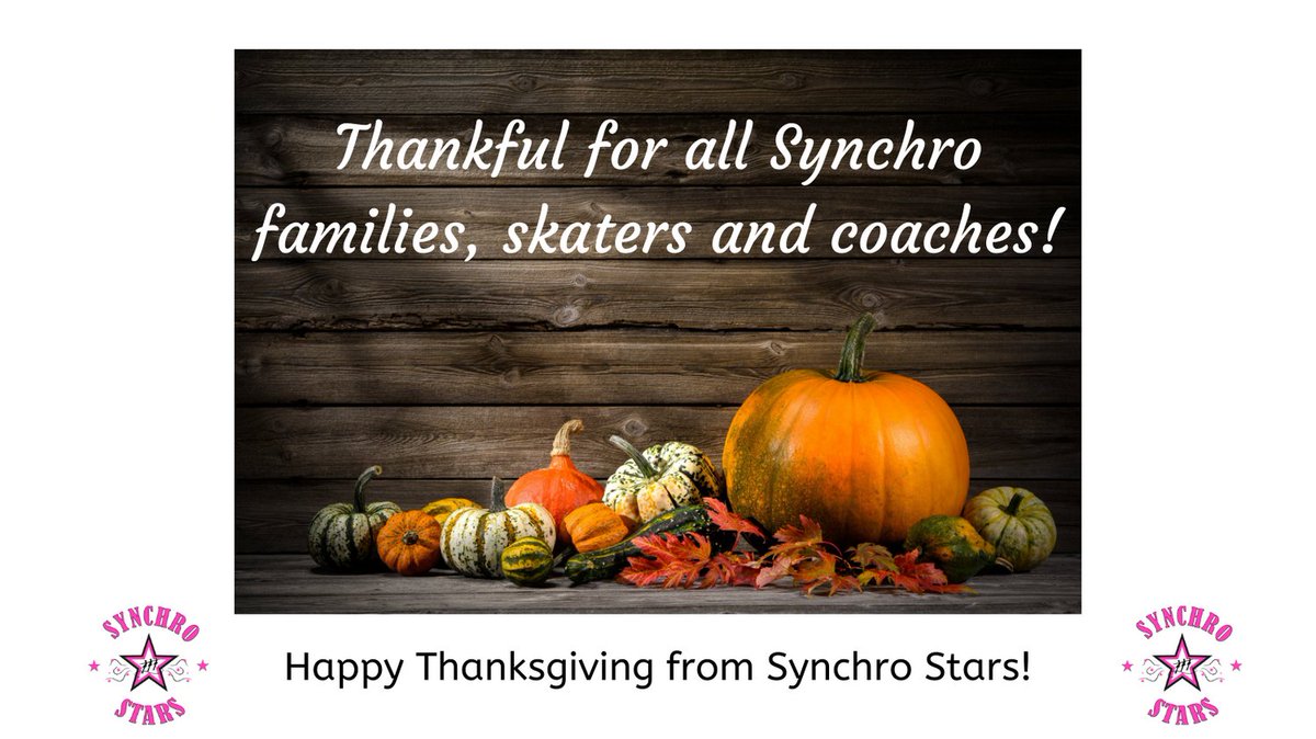 Thanks to all who make it possible for our skating family to participate in the great sport of Synchronized Skating!  #gosynchrostars #givingthanks