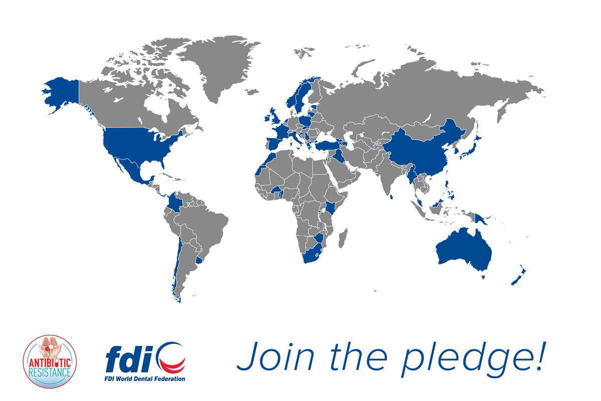 fdiworlddental's tweet photo. BIG THANK YOU to all National Dental Associations for being our #ABR Awareness Champions!👏 We are pleased to announce that 47 NDAs have signed FDI's pledge to tackle #ABR. Now it’s your turn❗ show us your support by signing the pledge! 👉 https://t.co/MkOAWxDcT3 https://t.co/tbDXpeuTVc